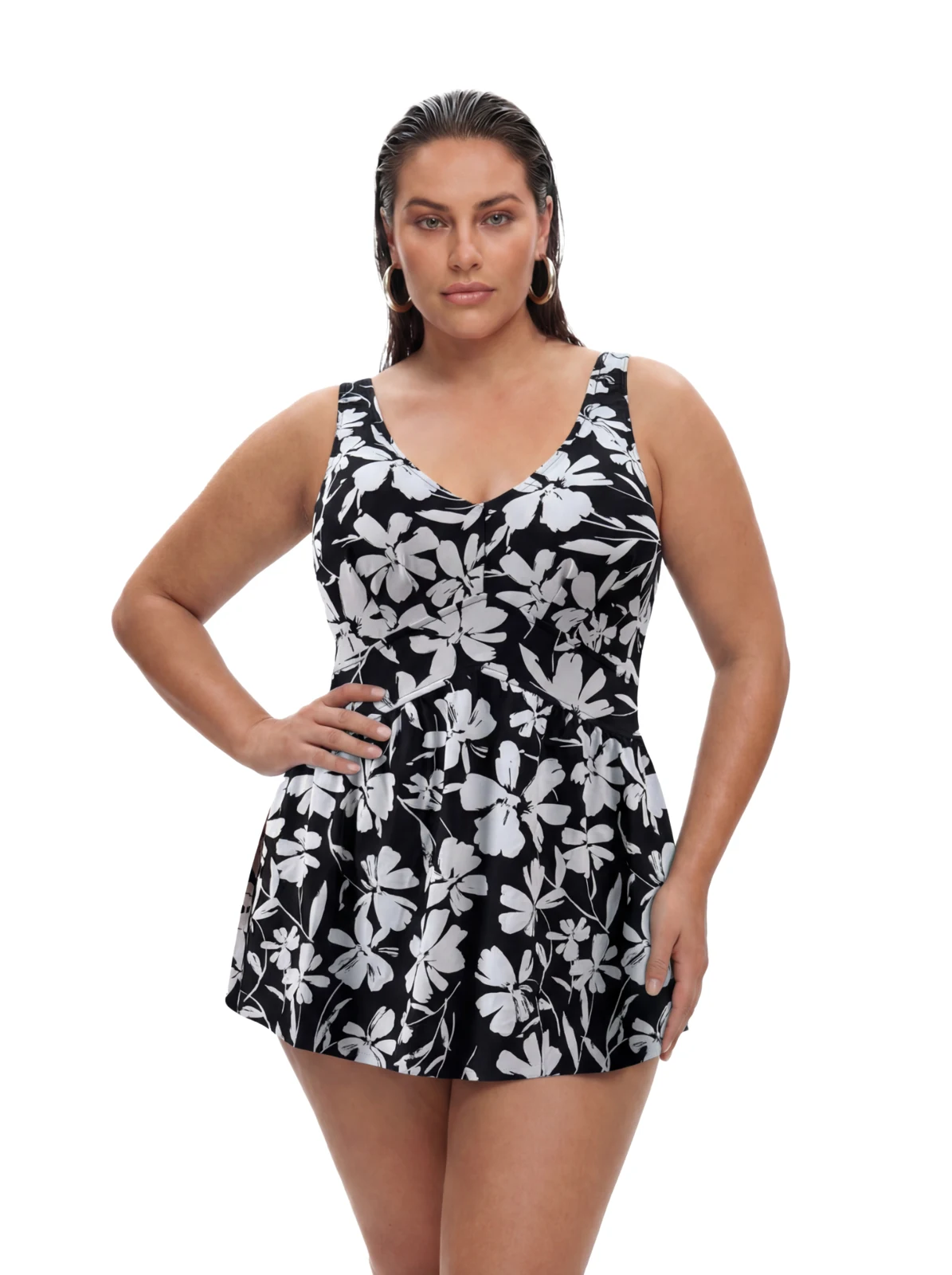 Coverage swim dress