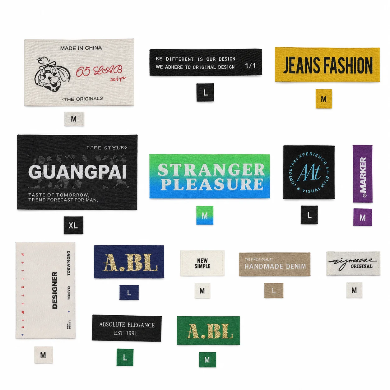 Main & size labels