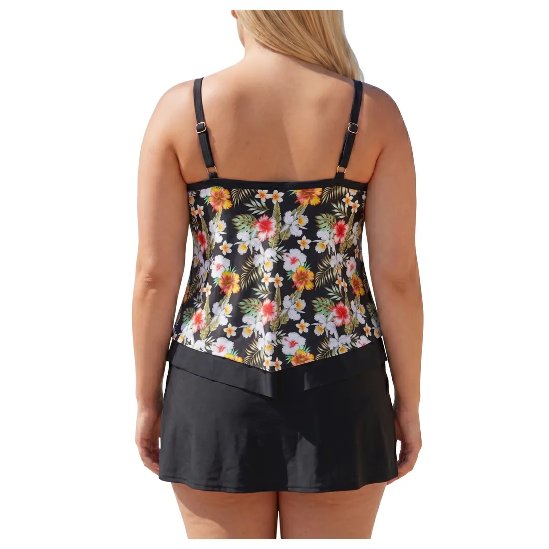Plus Size Floral Tankini Swimdress Reference view 3
