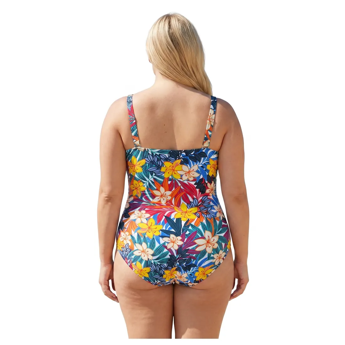 Plus Size Tropical One-piece Swimsuit Reference view 3