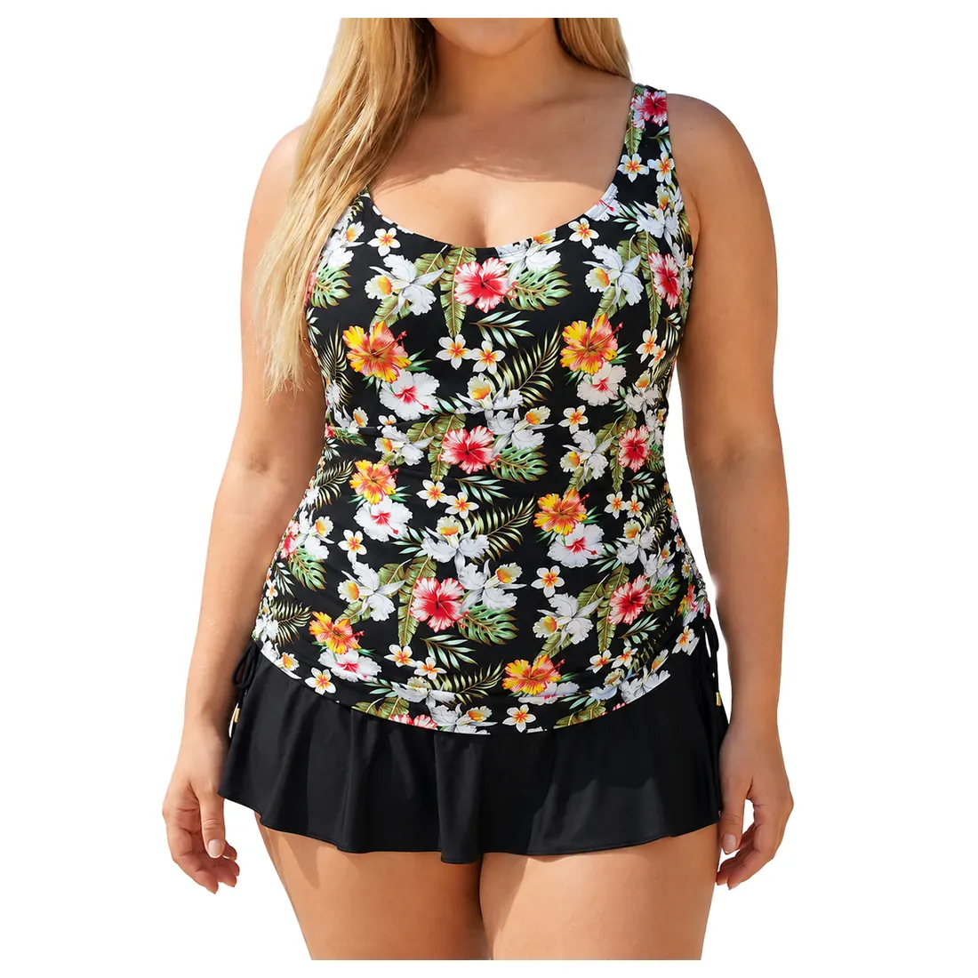 Plus Size Abstract Swimdress Reference main view