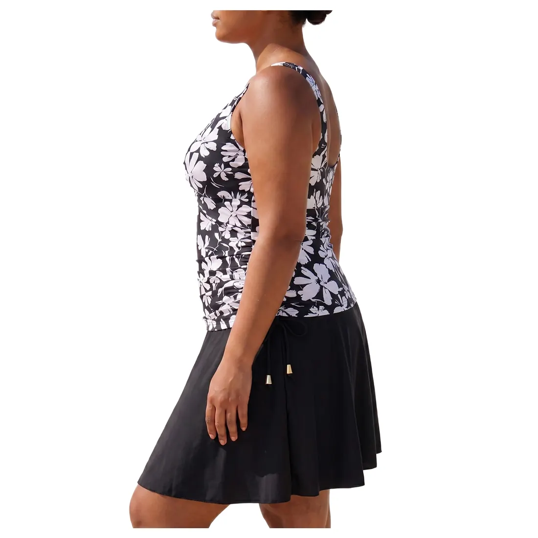Plus Size Monochrome Tankini Swimdress Reference view 2