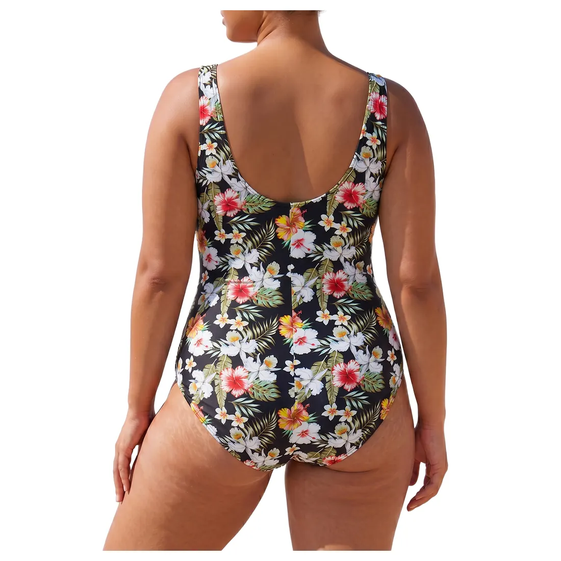 Plus Size Floral One-piece Swimsuit Reference view 3