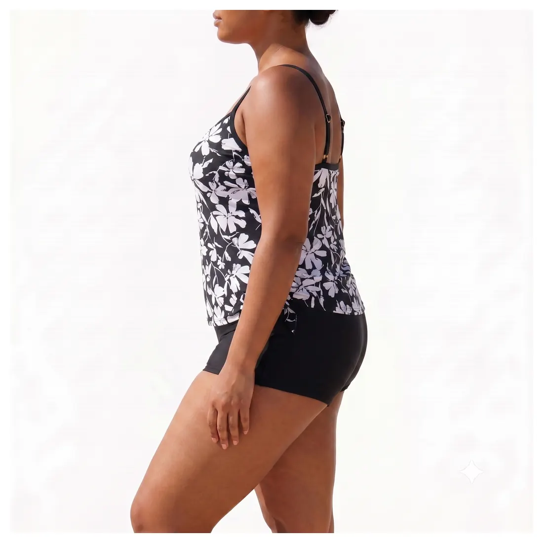 Plus Size Monochrome Tankini Set Reference view 2
