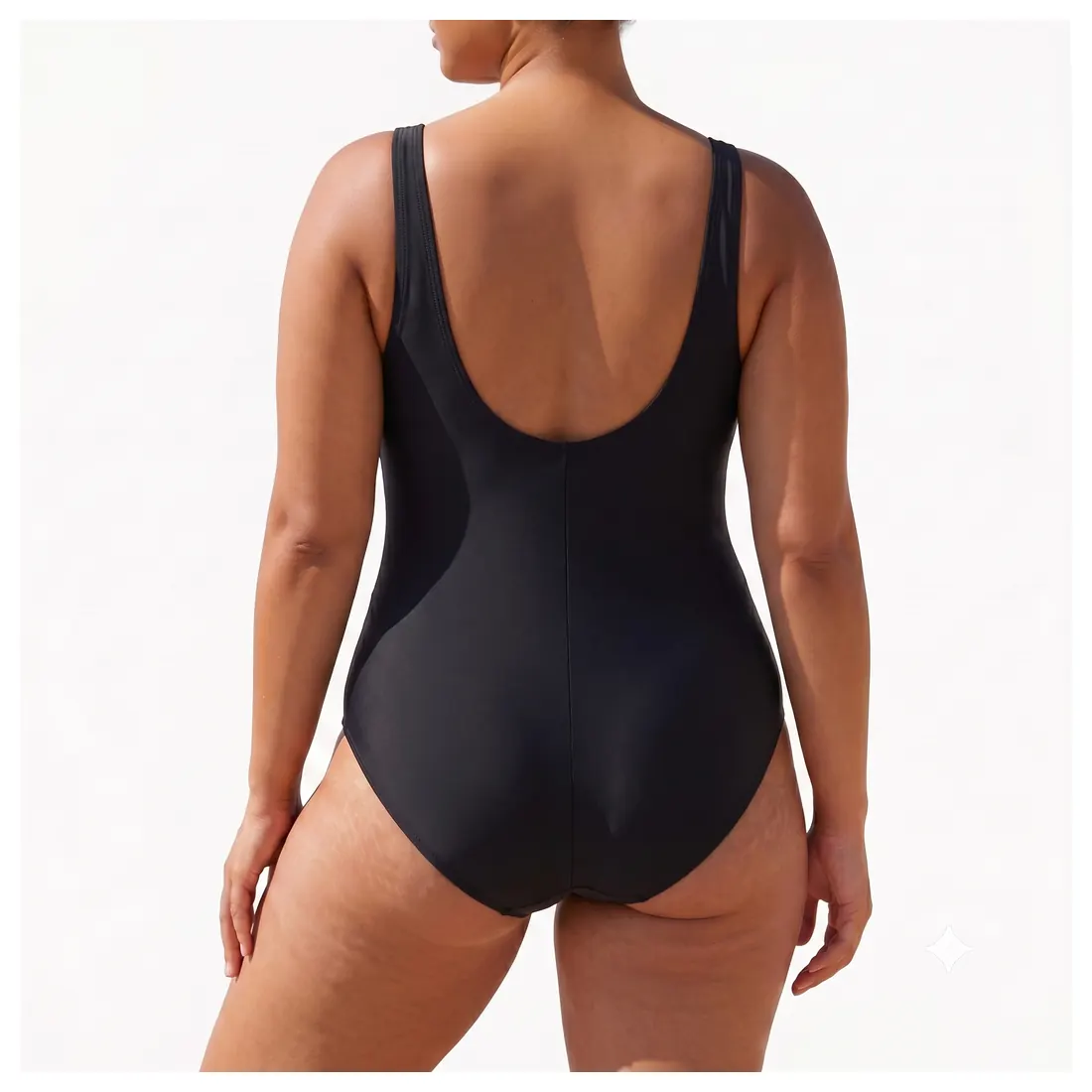 Plus Size Solid One-piece Swimsuit Reference view 3