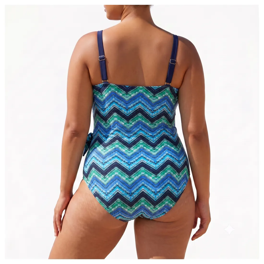 Plus Size Chevron Tankini Top Reference view 3