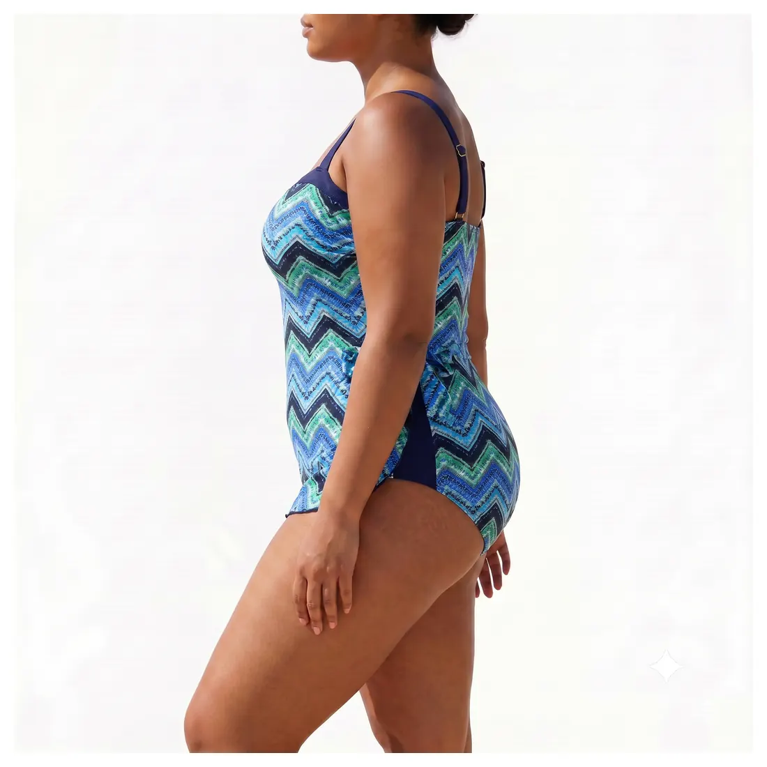 Plus Size Chevron Tankini Top Reference view 2