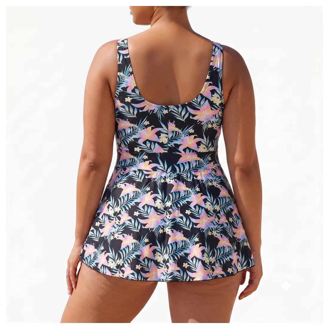 Plus Size Botanical Swimdress Reference view 3
