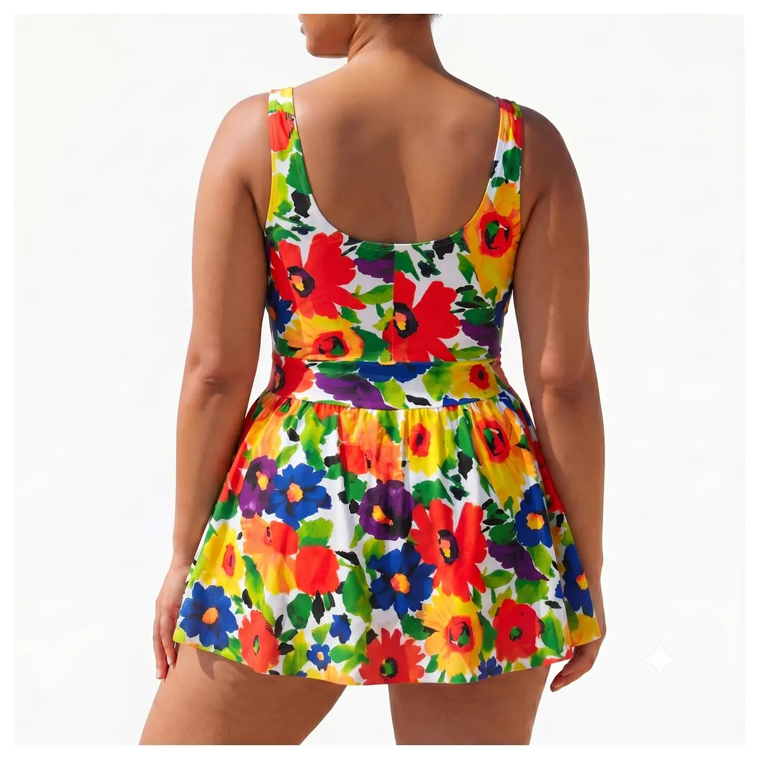 Plus Size Fruit Floral Swimdress Reference view 3