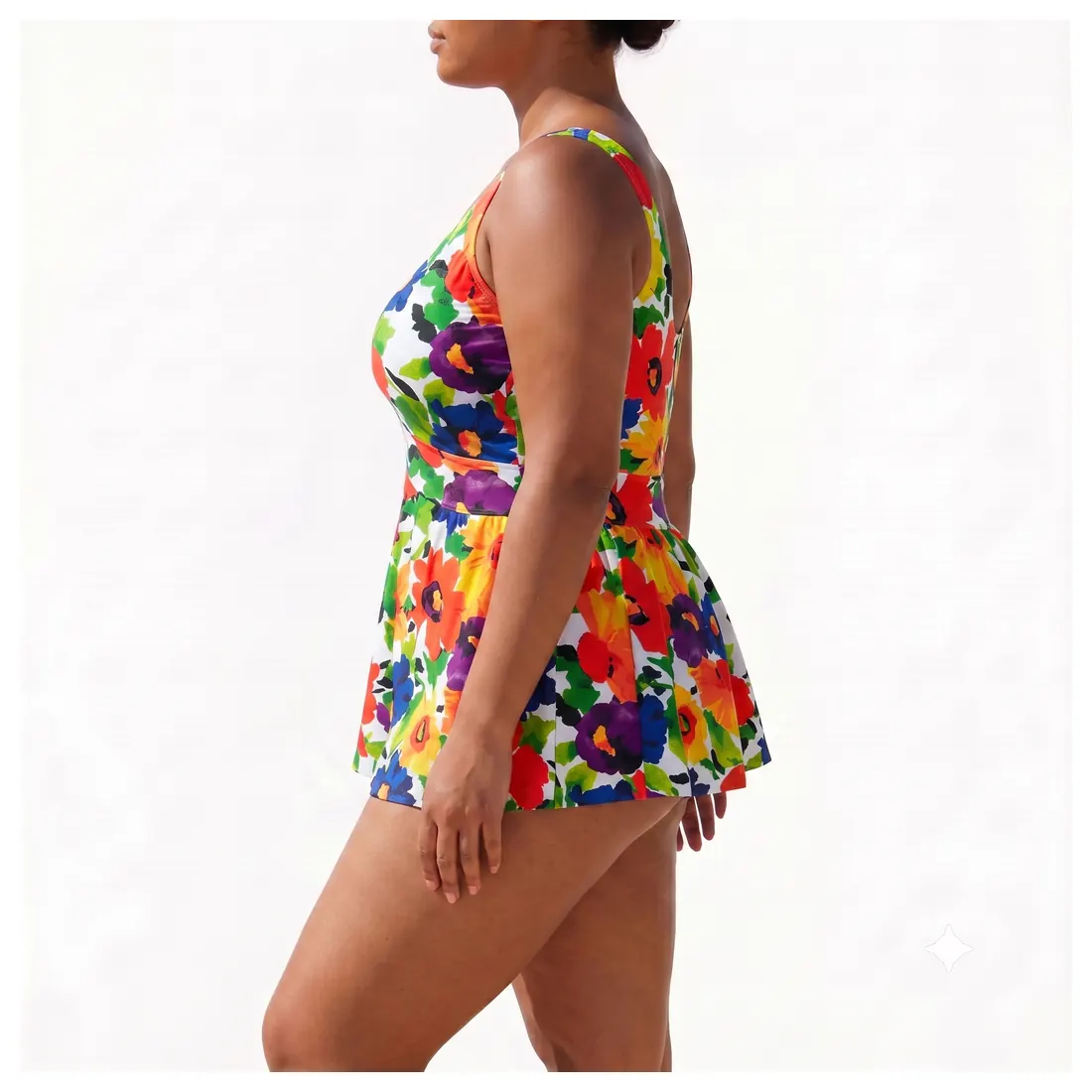 Plus Size Fruit Floral Swimdress Reference view 2