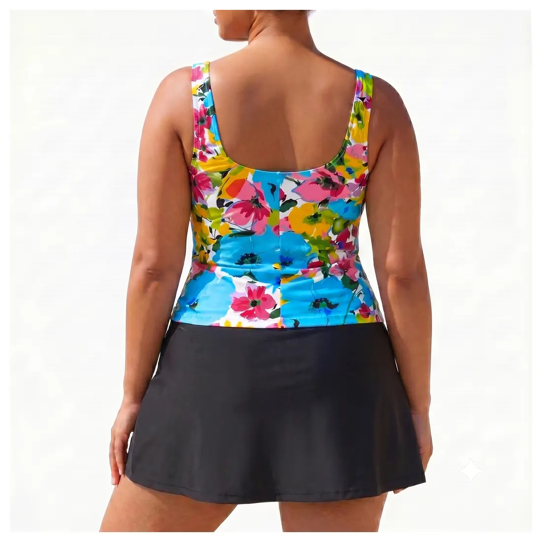Plus Size Floral Tankini Set Reference view 3