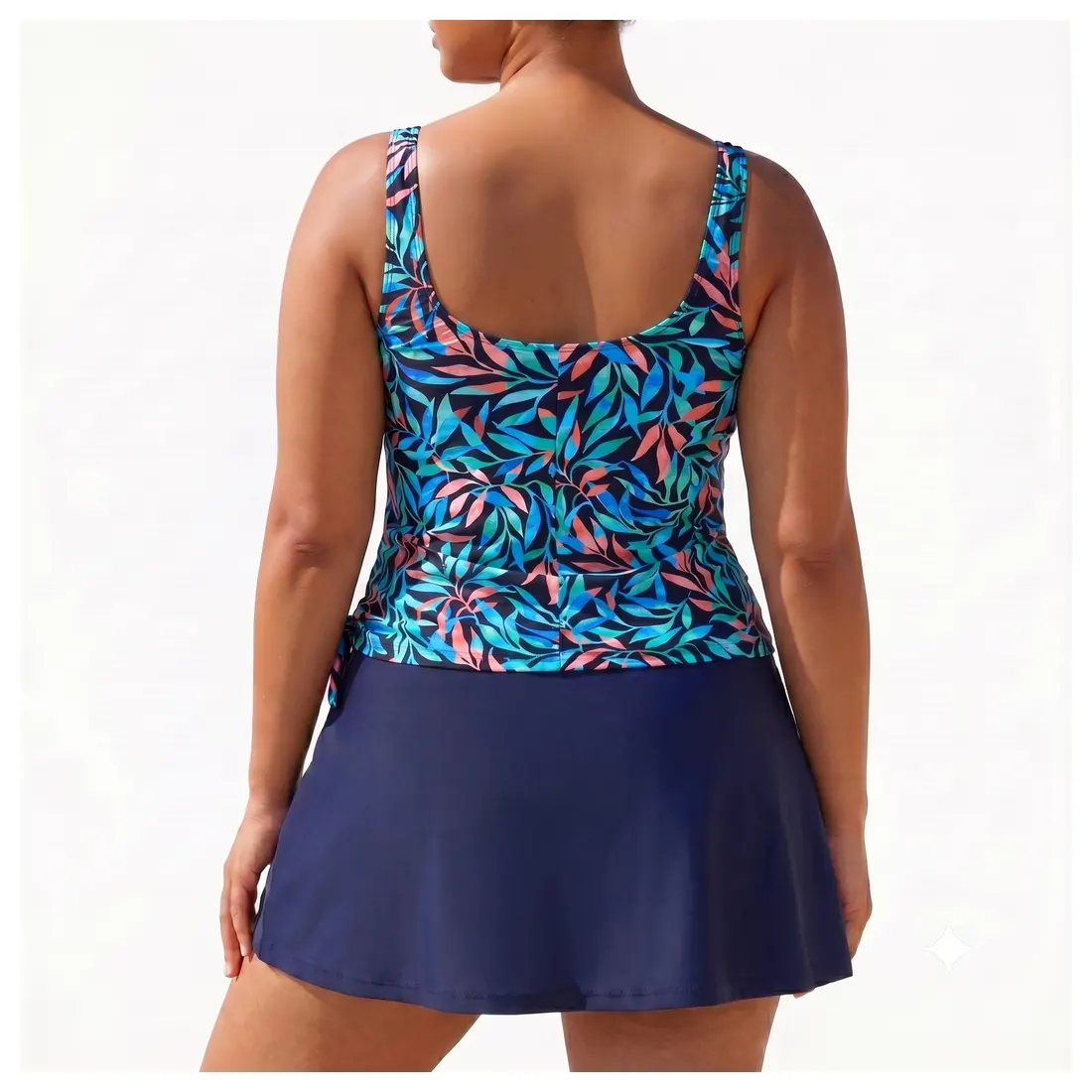 Plus Size Leaf Swimdress Reference view 3