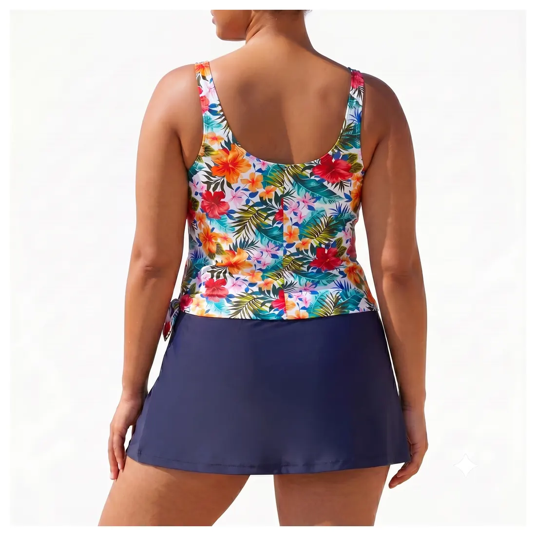 Plus Size Floral Tankini Set Reference view 3