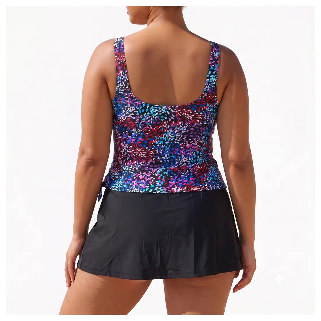 Plus Size Abstract Tankini Set Reference view 3