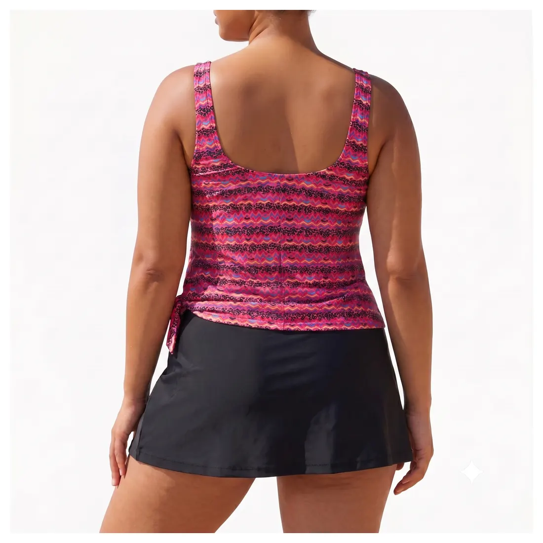 Plus Size Stripe Tankini Set Reference view 3