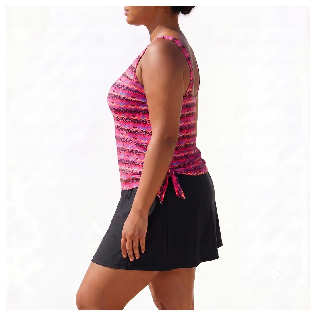 Plus Size Stripe Tankini Set Reference view 2