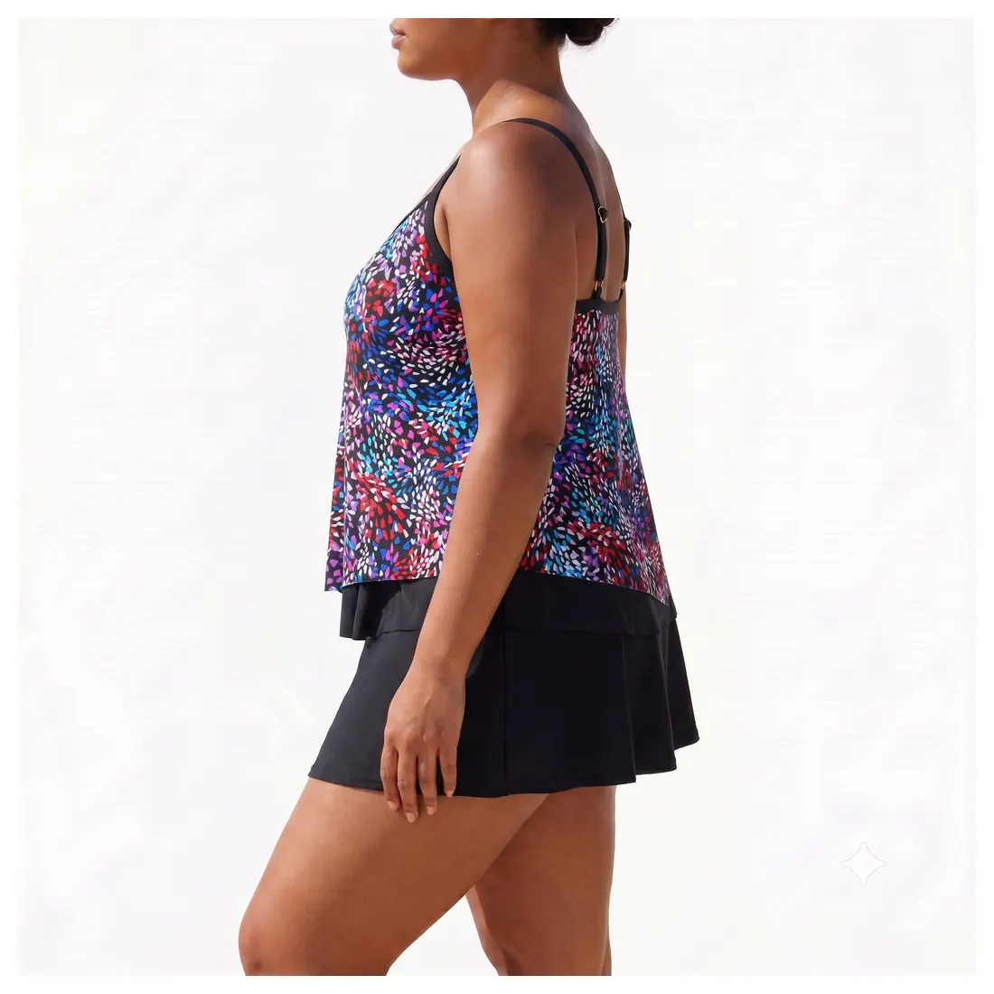 Plus Size Abstract Tankini Set Reference view 2