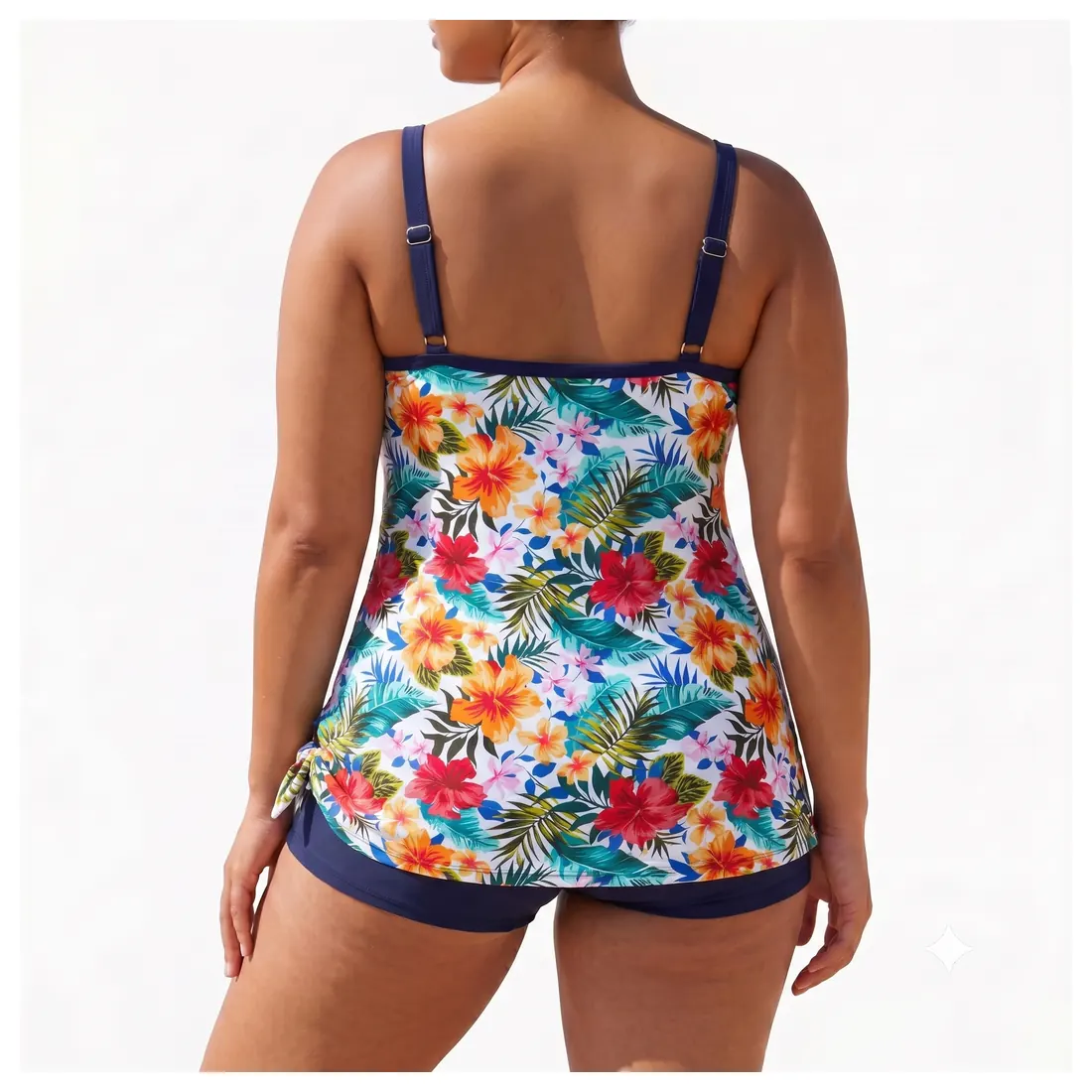 Plus Size Floral One-piece Swimsuit Reference view 3