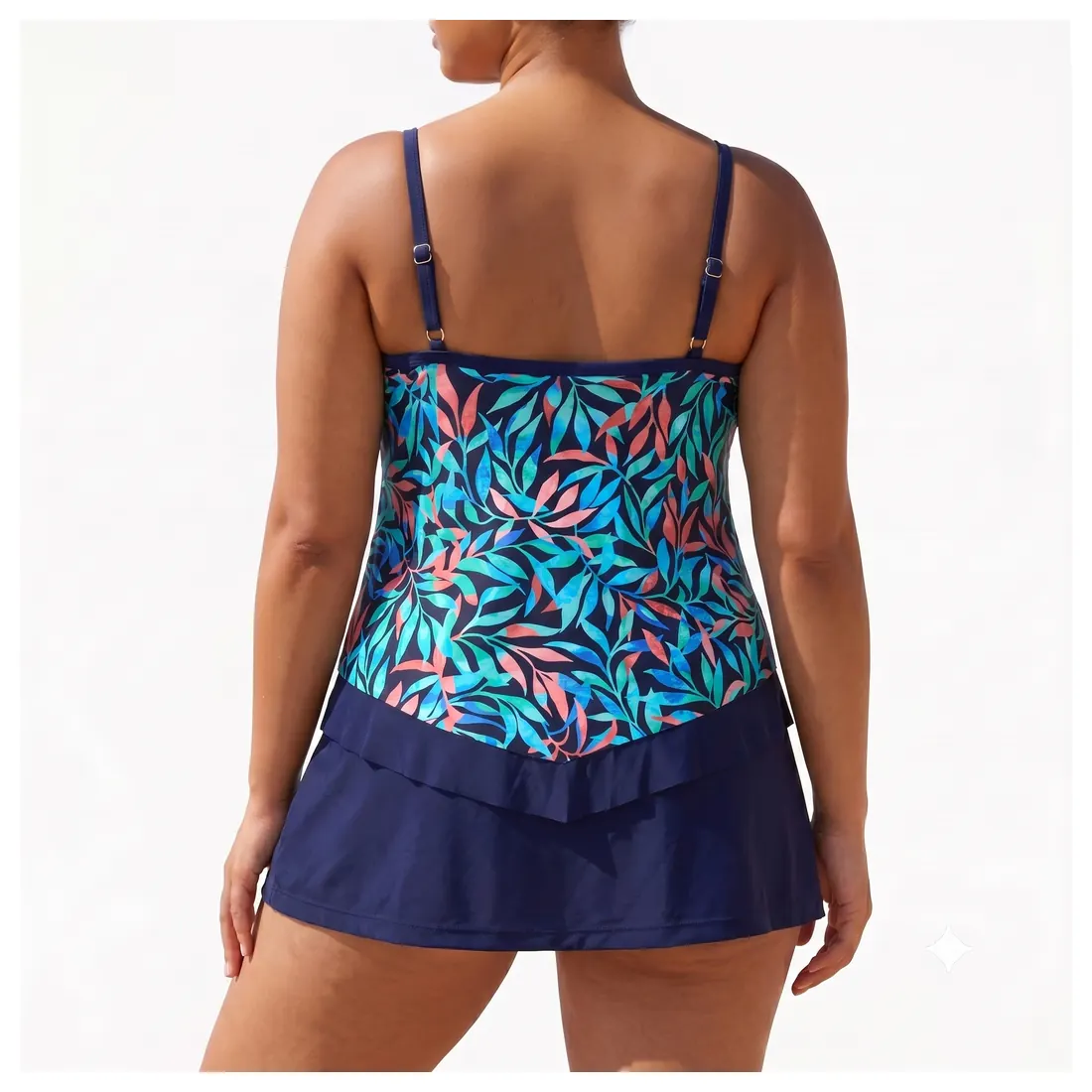 Plus Size Leaf Tankini Set Reference view 3