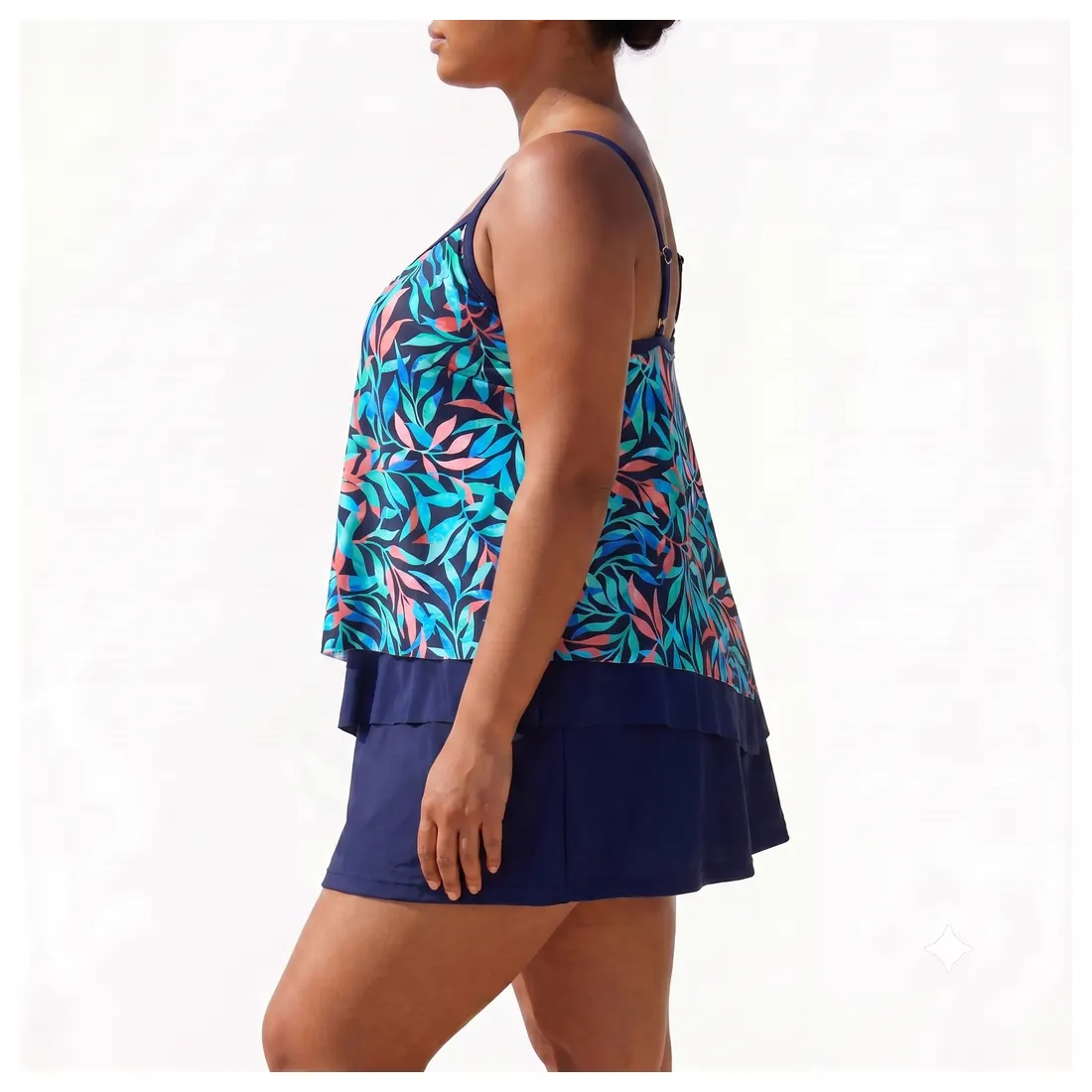 Plus Size Leaf Tankini Set Reference view 2