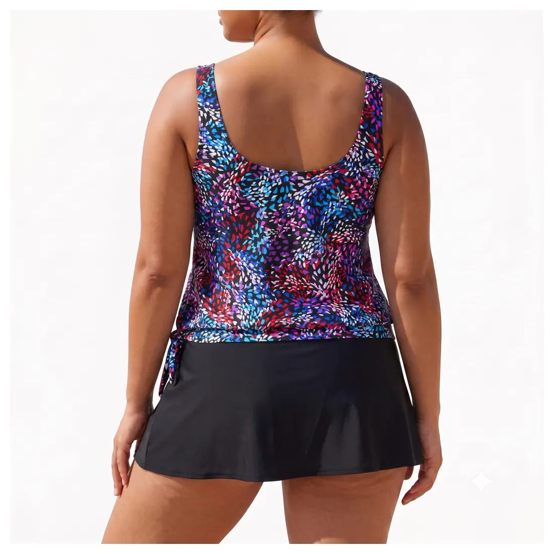 Plus Size Abstract Tankini Set Reference view 3