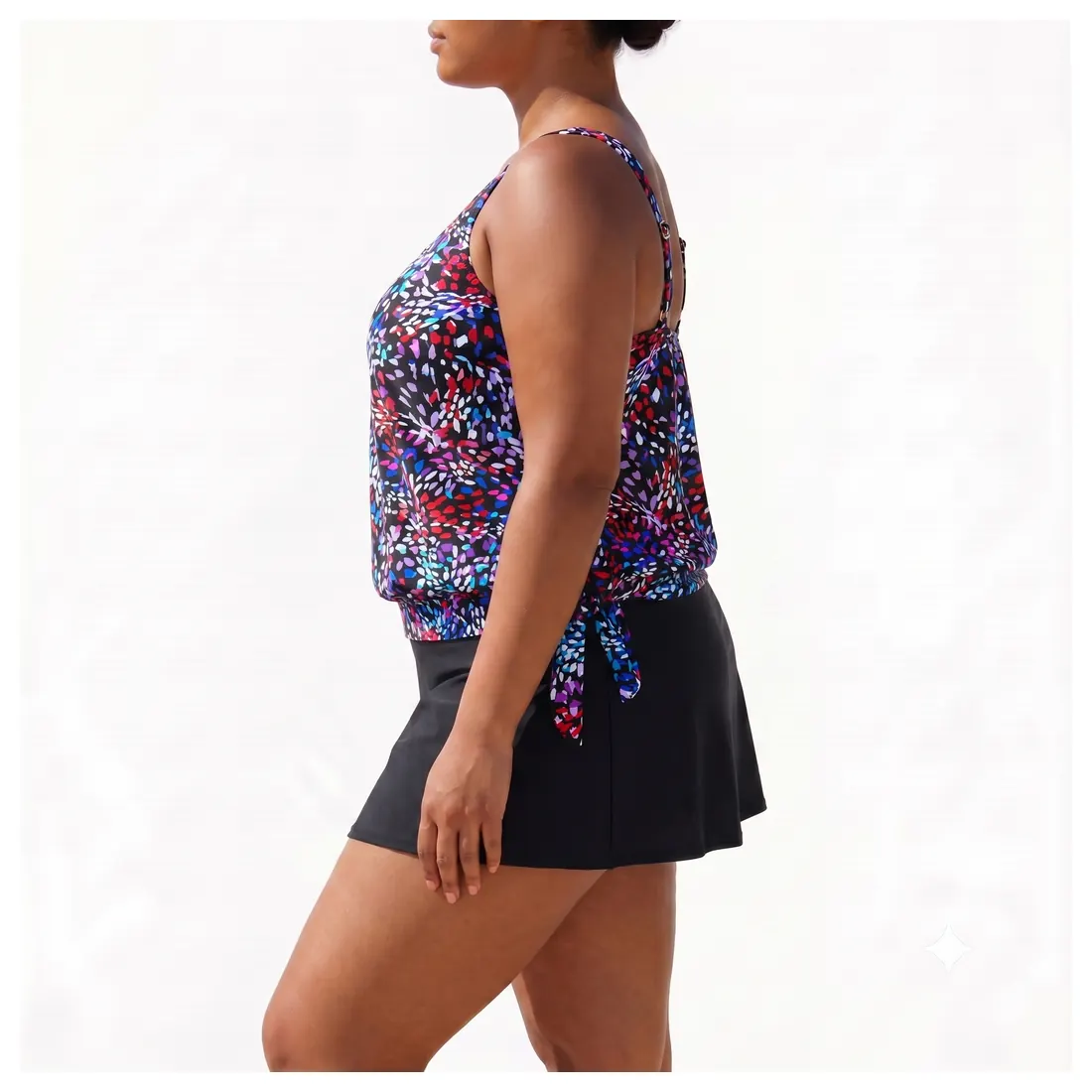 Plus Size Abstract Tankini Set Reference view 2