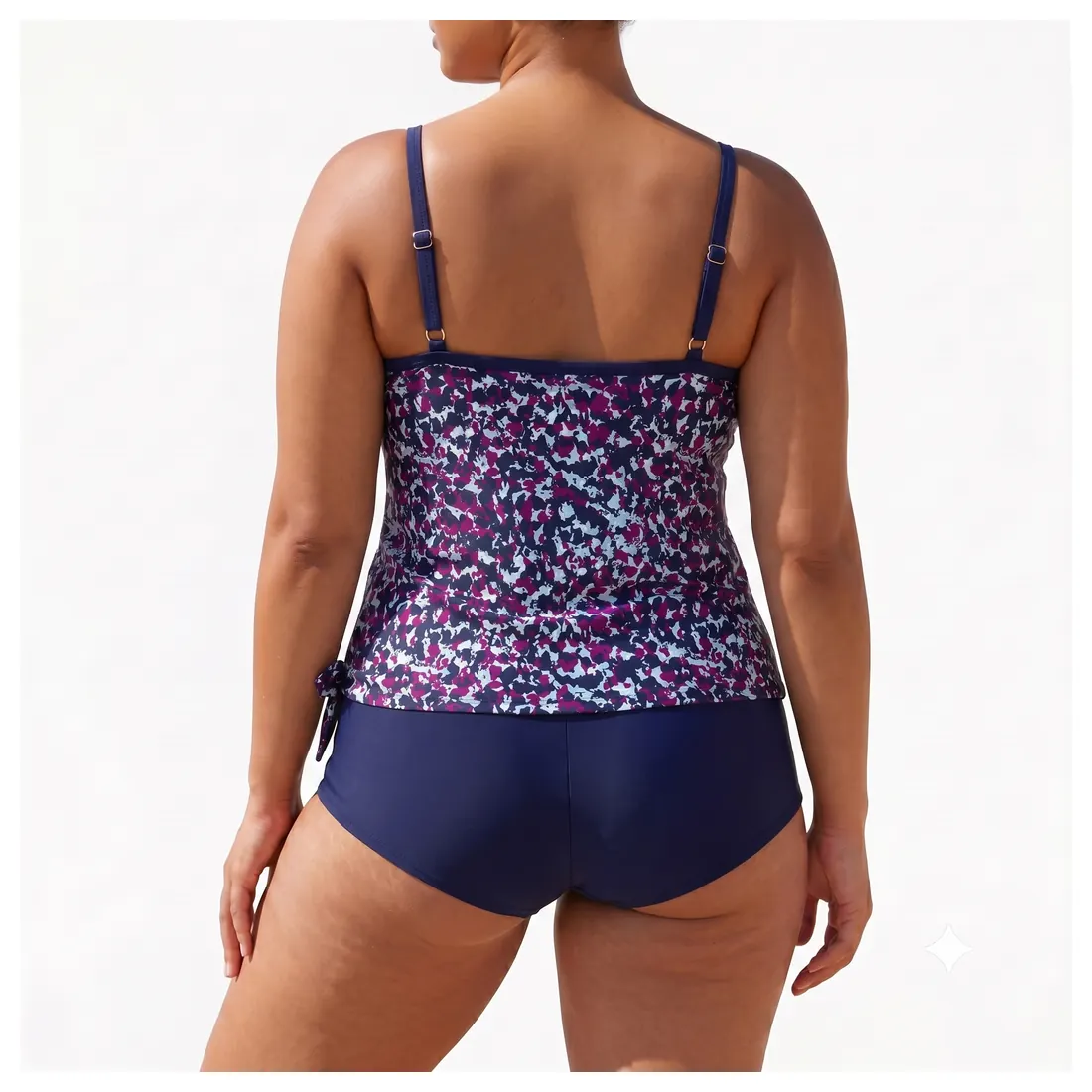 Plus Size Micro Floral One-piece Swimsuit Reference view 3