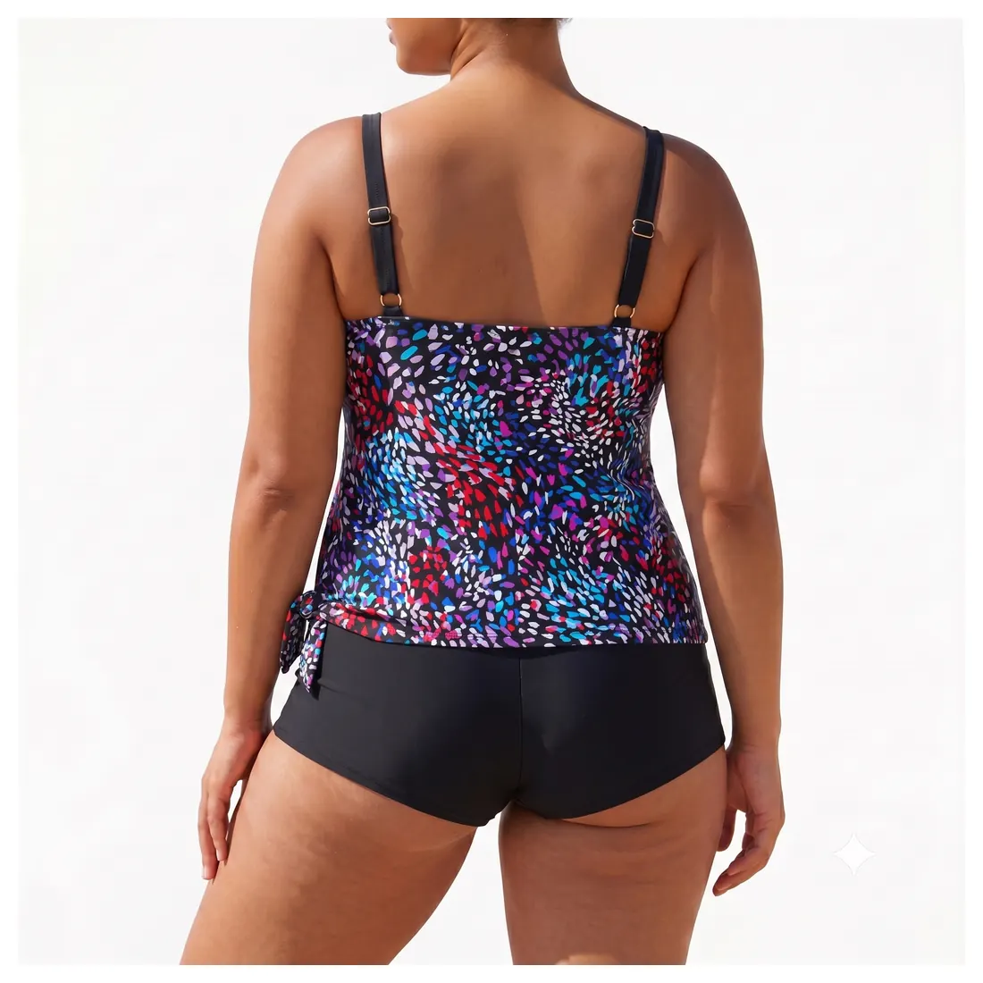 Plus Size Abstract Tankini Set Reference view 3