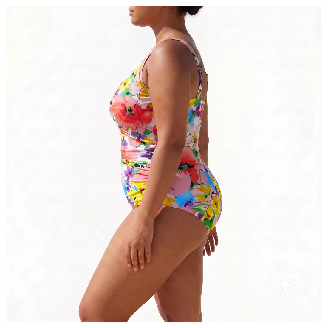 Plus Size Floral One-piece Swimsuit Reference view 2