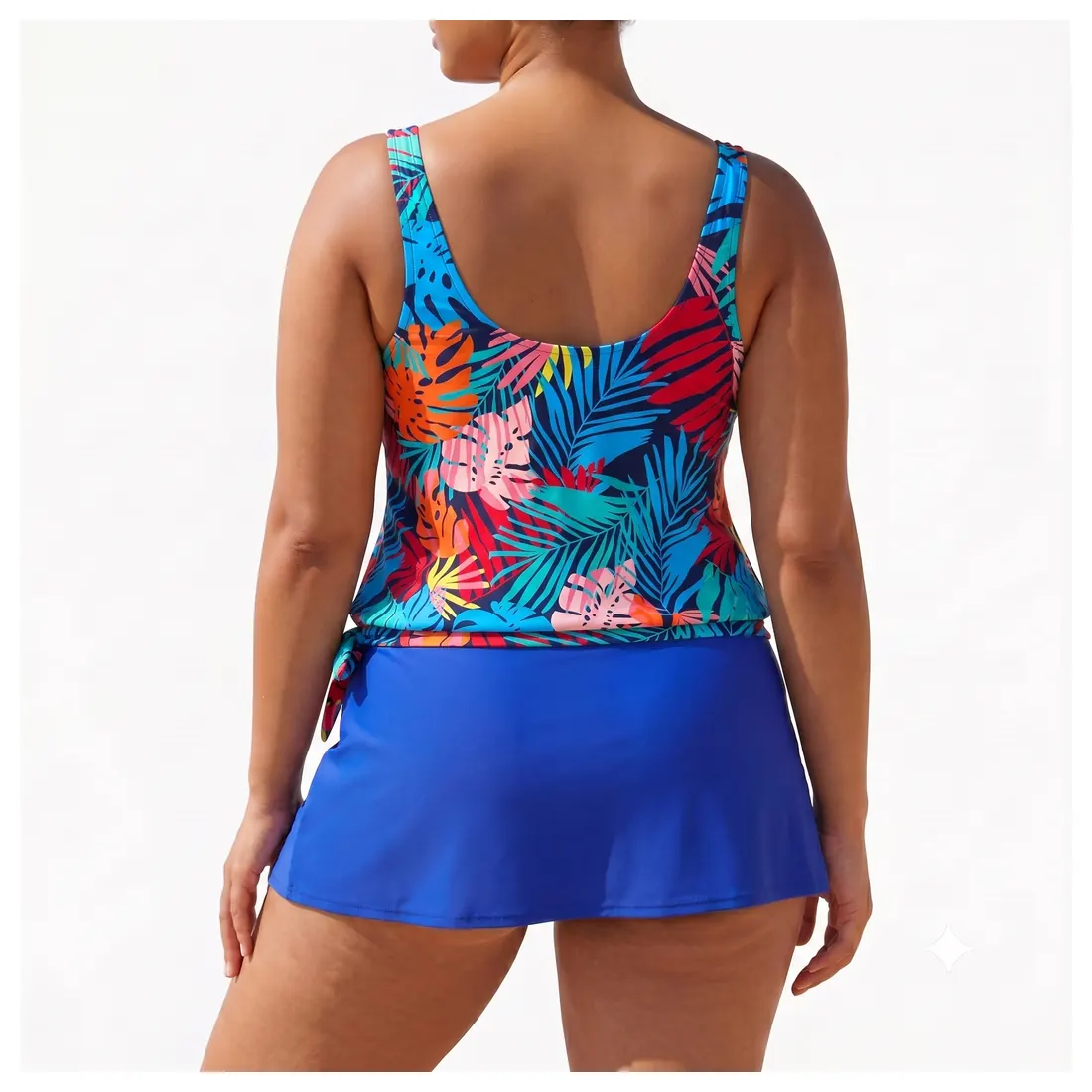 Plus Size Tropical Tankini Skirt Set Reference view 3