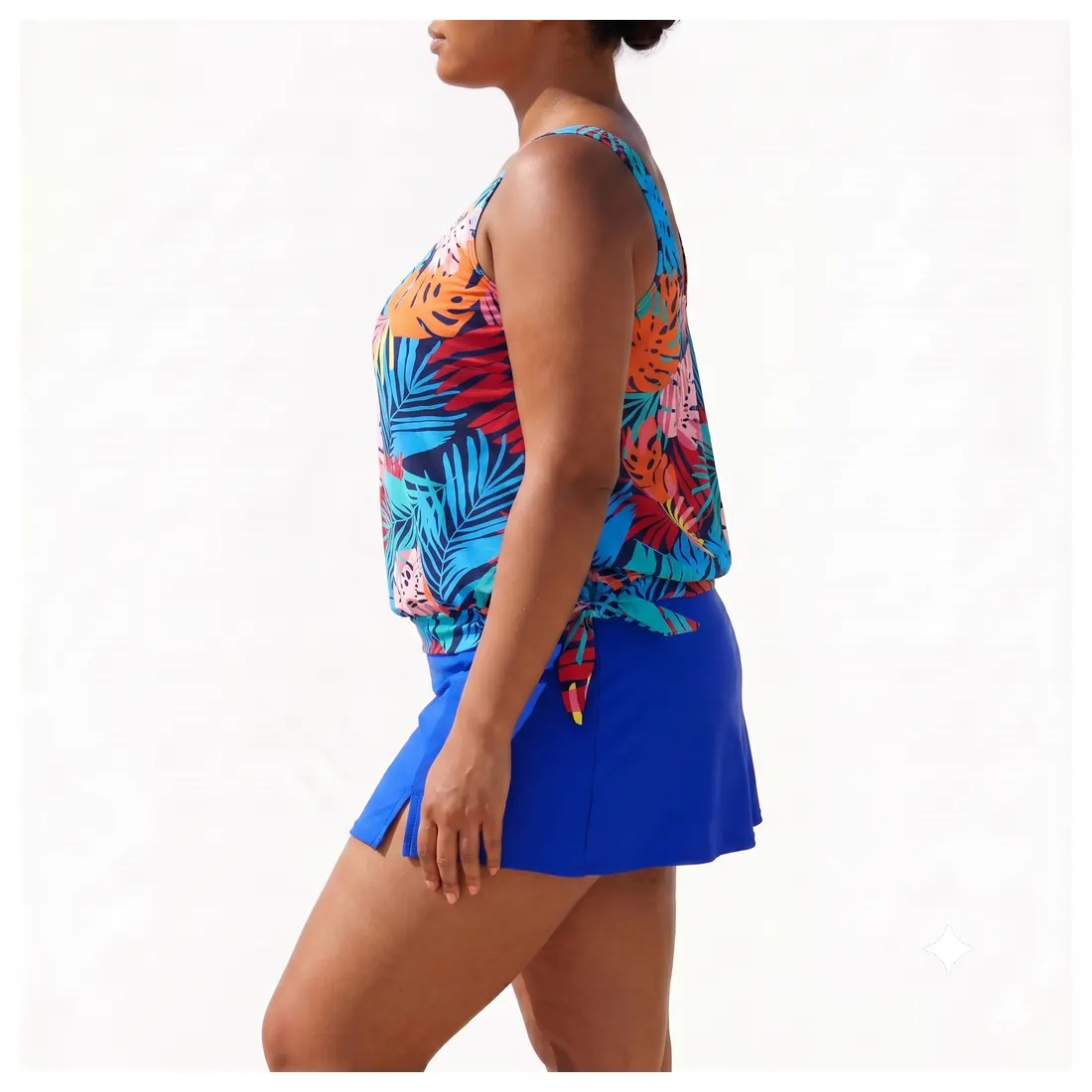Plus Size Tropical Tankini Skirt Set Reference view 2