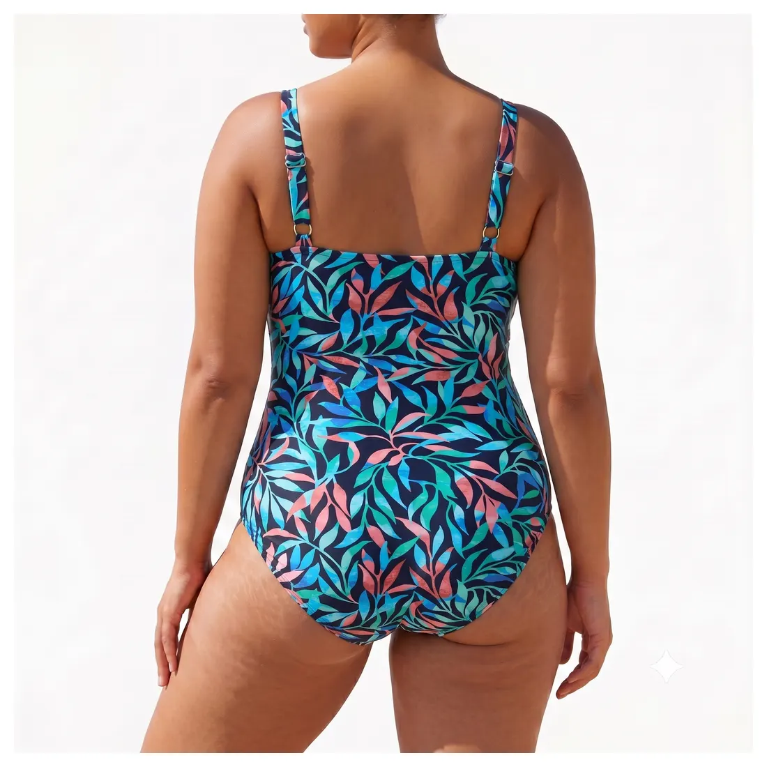 Plus Size Leaf One-piece Swimsuit Reference view 3