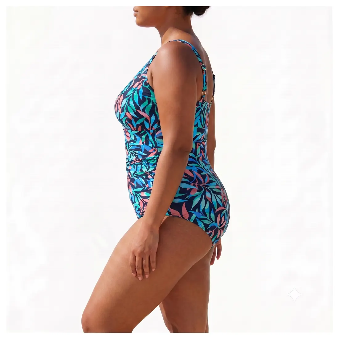 Plus Size Leaf One-piece Swimsuit Reference view 2