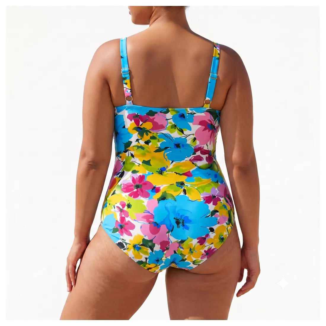 Plus Size Floral One-piece Swimsuit Reference view 3