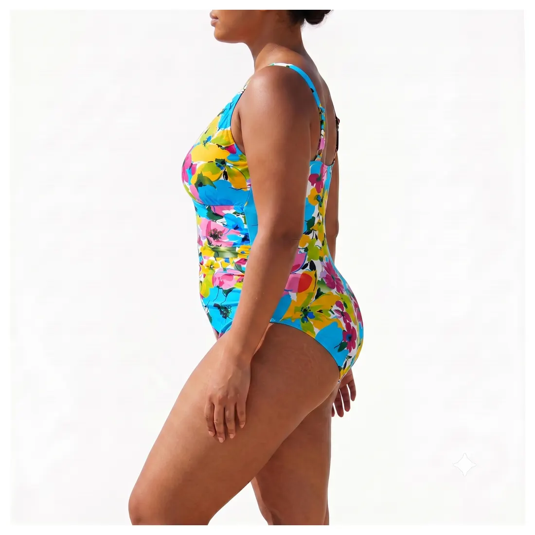 Plus Size Floral One-piece Swimsuit Reference view 2