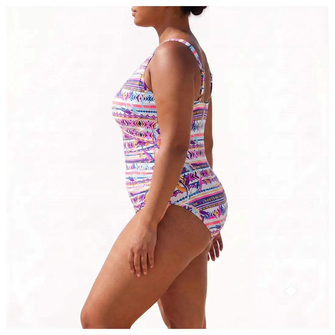Plus Size Geometric One-piece Swimsuit Reference view 2