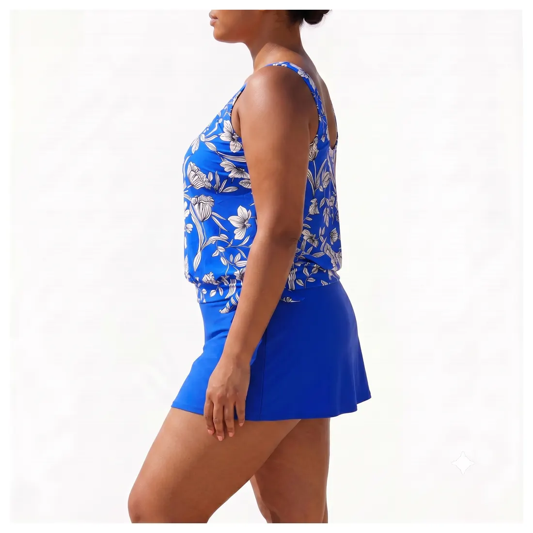 Plus Size Floral Swimdress Reference view 2