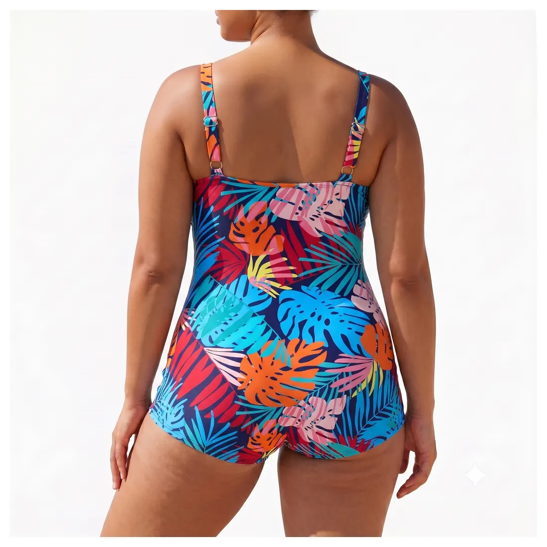 Plus Size Tropical One-piece Swimsuit Reference view 3