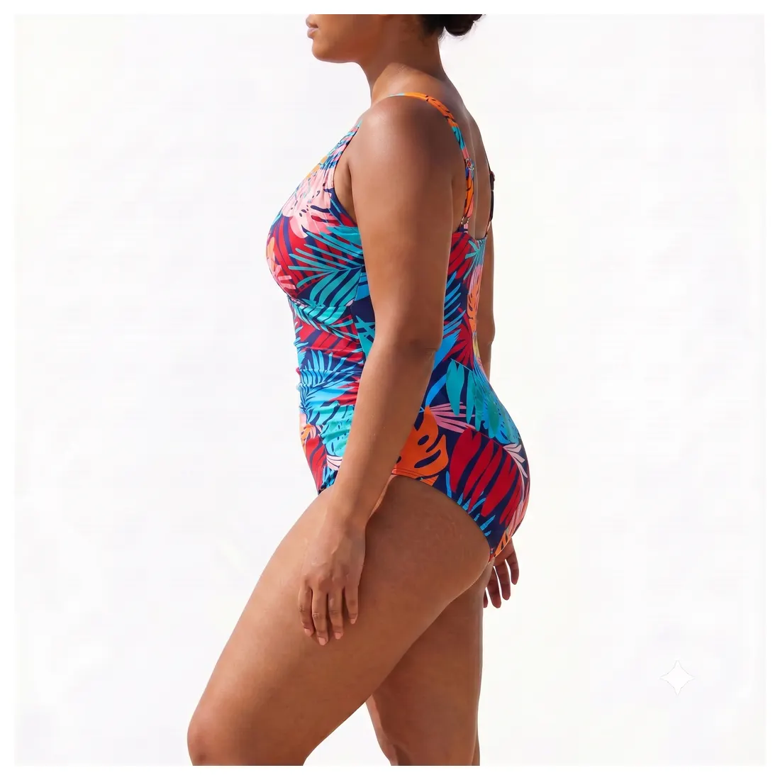 Plus Size Tropical One-piece Swimsuit Reference view 2