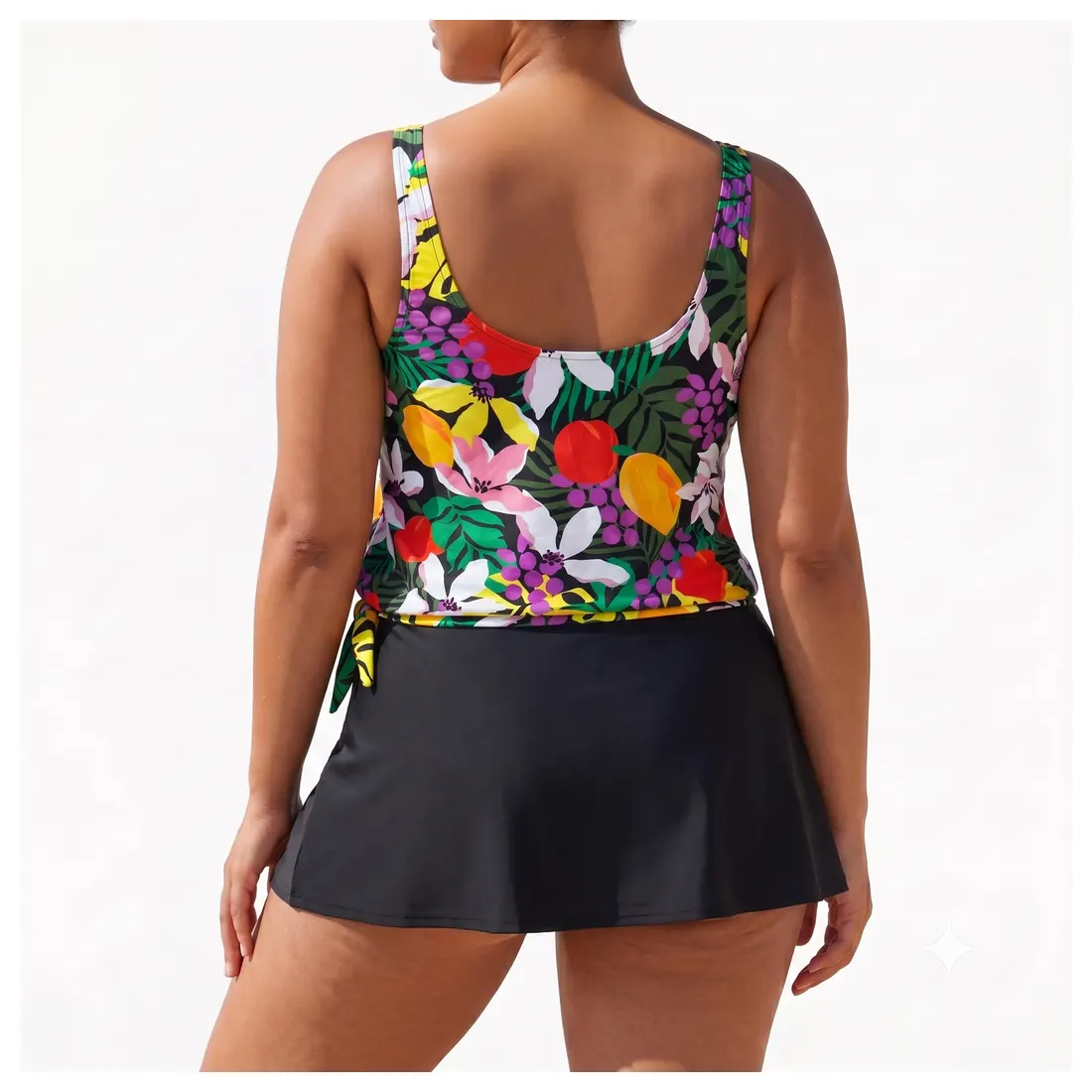 Plus Size Tropical Tankini Skirt Set Reference view 3