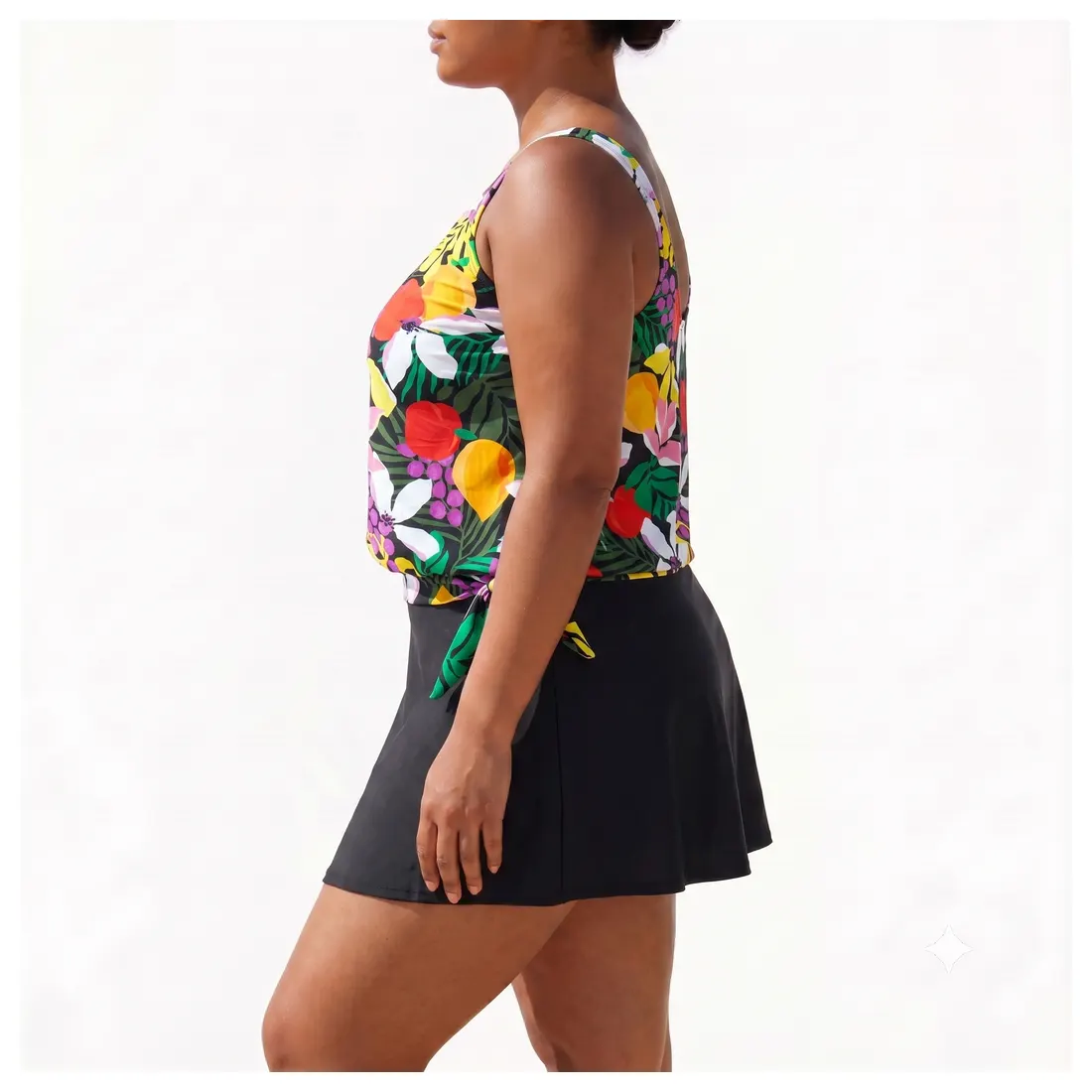Plus Size Tropical Tankini Skirt Set Reference view 2