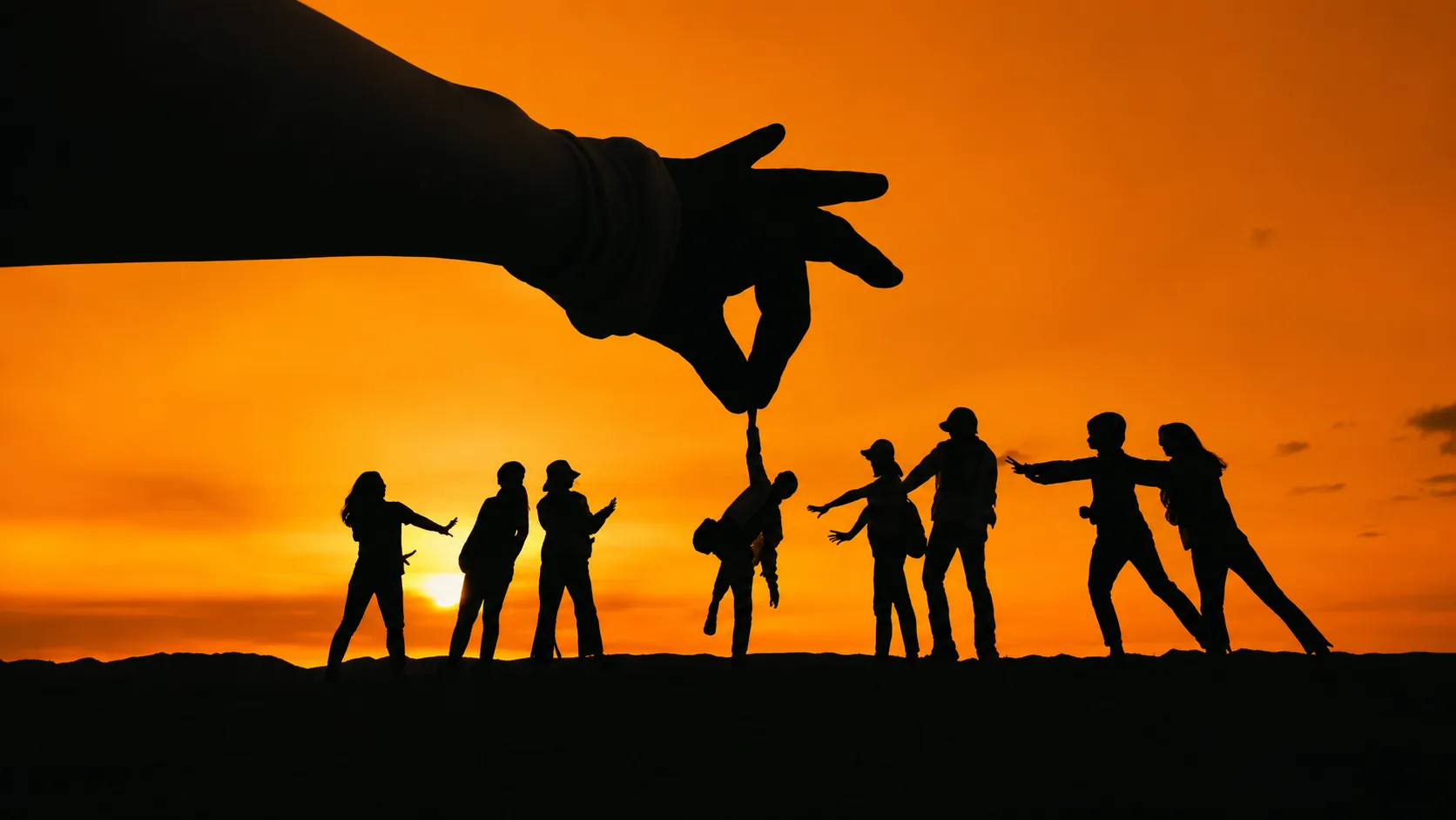 Sunset Team Moment